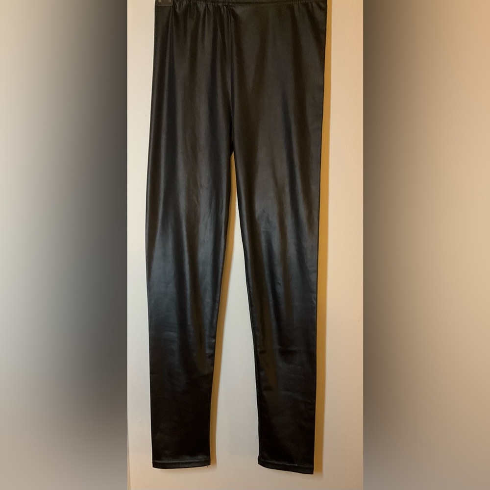 Women’s Black Faux Leather Leggings Size Small
